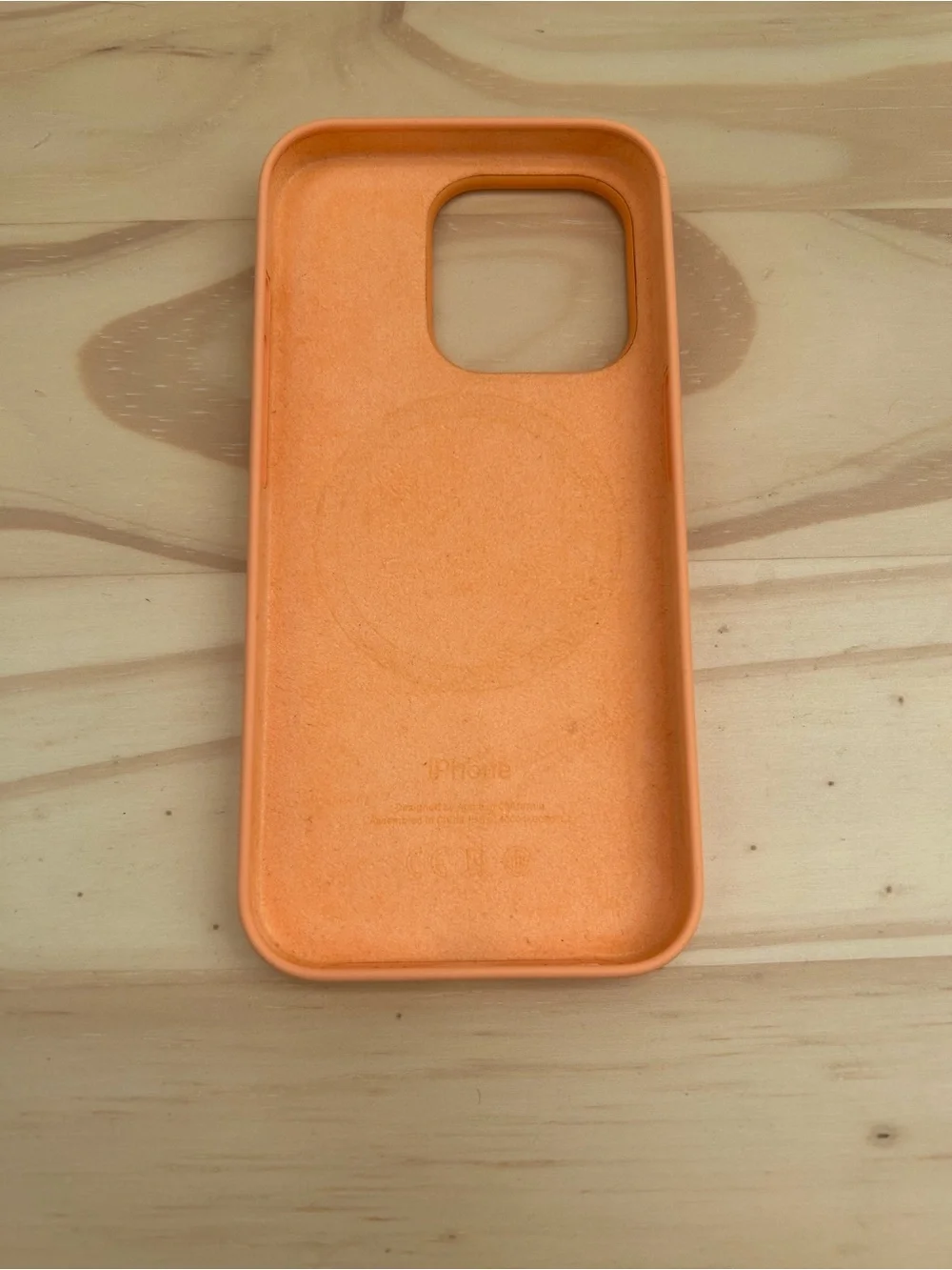Apple Silicone MagSafe Case for iPhone 15 Pro Orange Sorbet